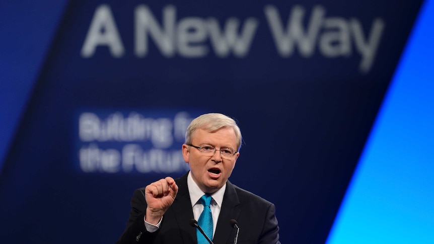 Kevin Rudd's speech should have been given a week ago, probably two weeks ago, possibly three weeks ago.