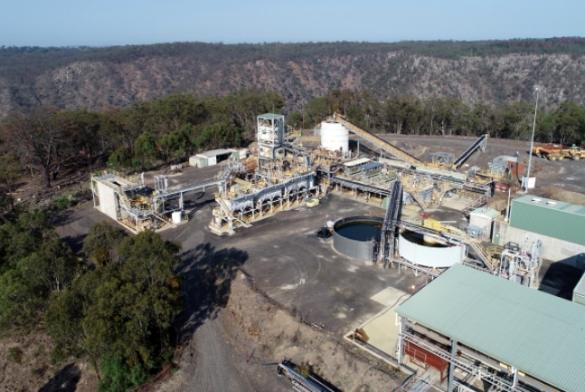 An aerial view of a mine