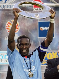 Familiar face ... Dwight Yorke led Sydney FC to the inaugural A-League championship.