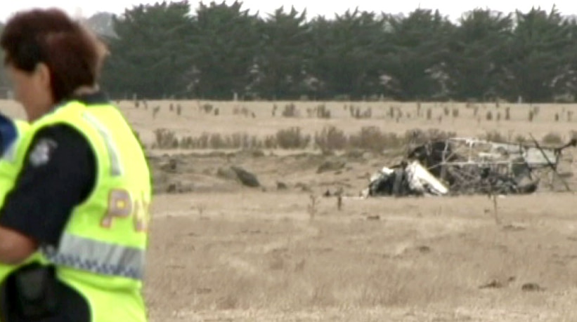 Wreck of crashed crop duster near Mortlake Victoria.