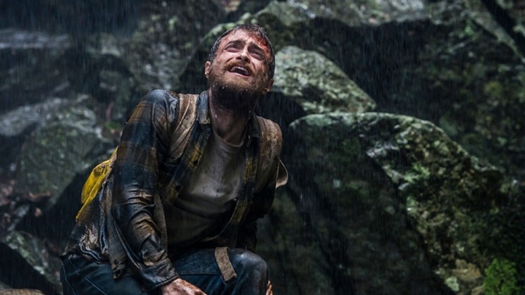 Daniel Racliffe's character Yossi Ghinsberg in the film Jingle is lost in the Amazon, distraught and bloodied.