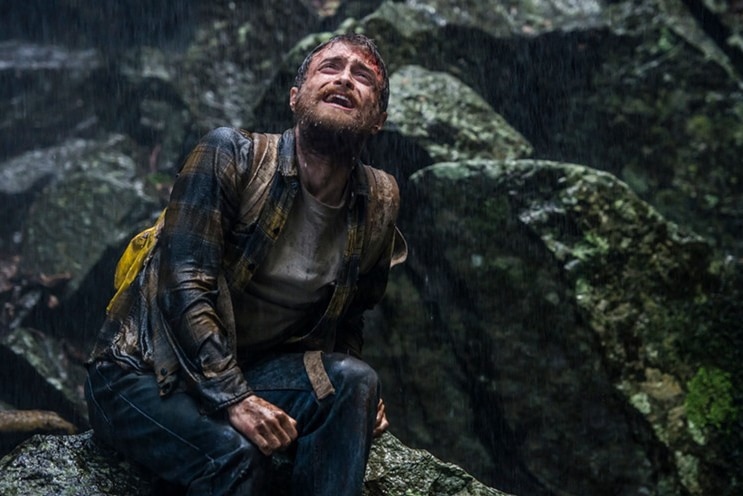 Daniel Racliffe's character Yossi Ghinsberg in the film Jingle is lost in the Amazon, distraught and bloodied.