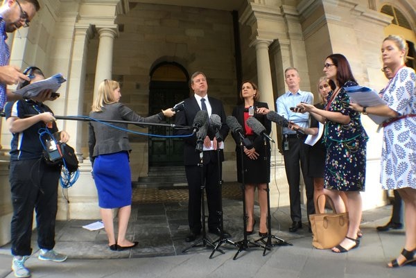 Queensland Opposition Leader Tim Nicholls and his deputy Deb Frecklington