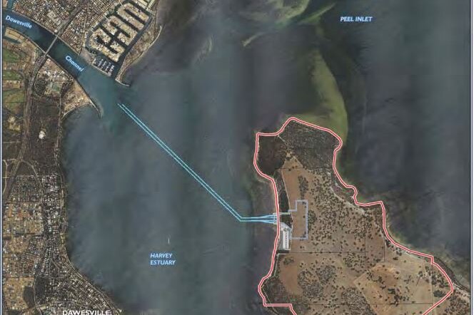 A map showing where the marina and channel will be built at Point Grey