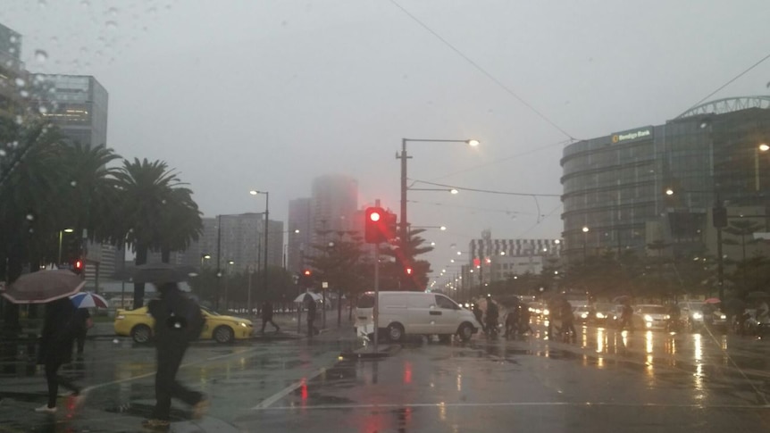 Wet day in Melbourne, June 20, 2016