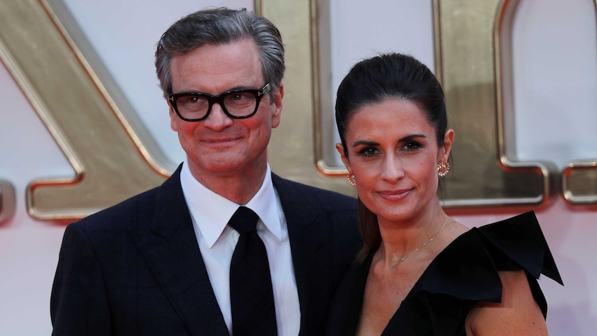 Colin Firth and his wife Livia at a premiere for the Kingsman sequel in London in September.