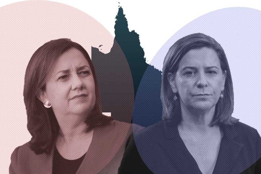 Queensland Premier Annastacia Palaszczuk and LNP Opposition Leader Deb Frecklington.