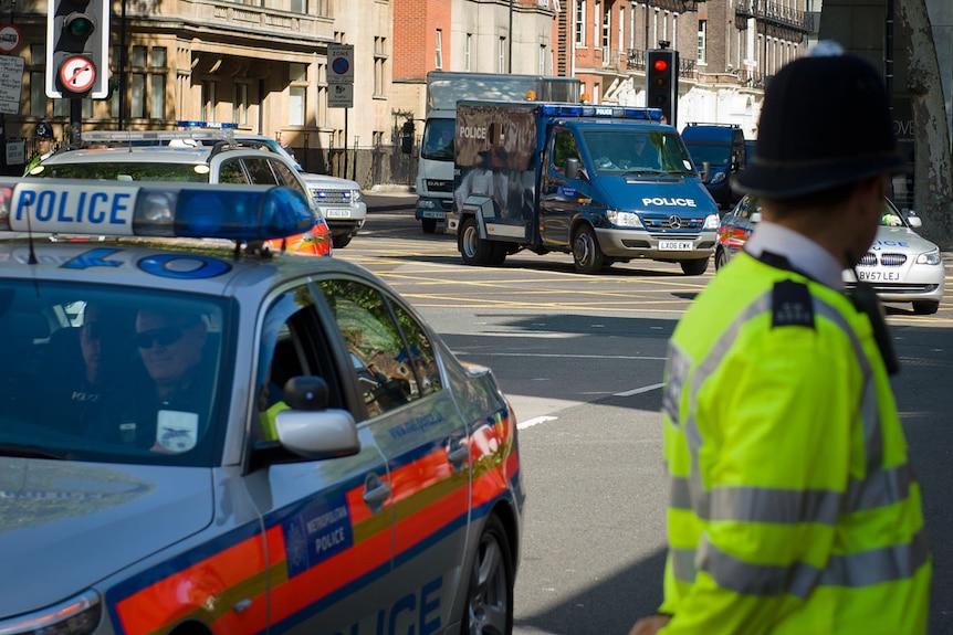 Police van carrying Michael Adebolajo