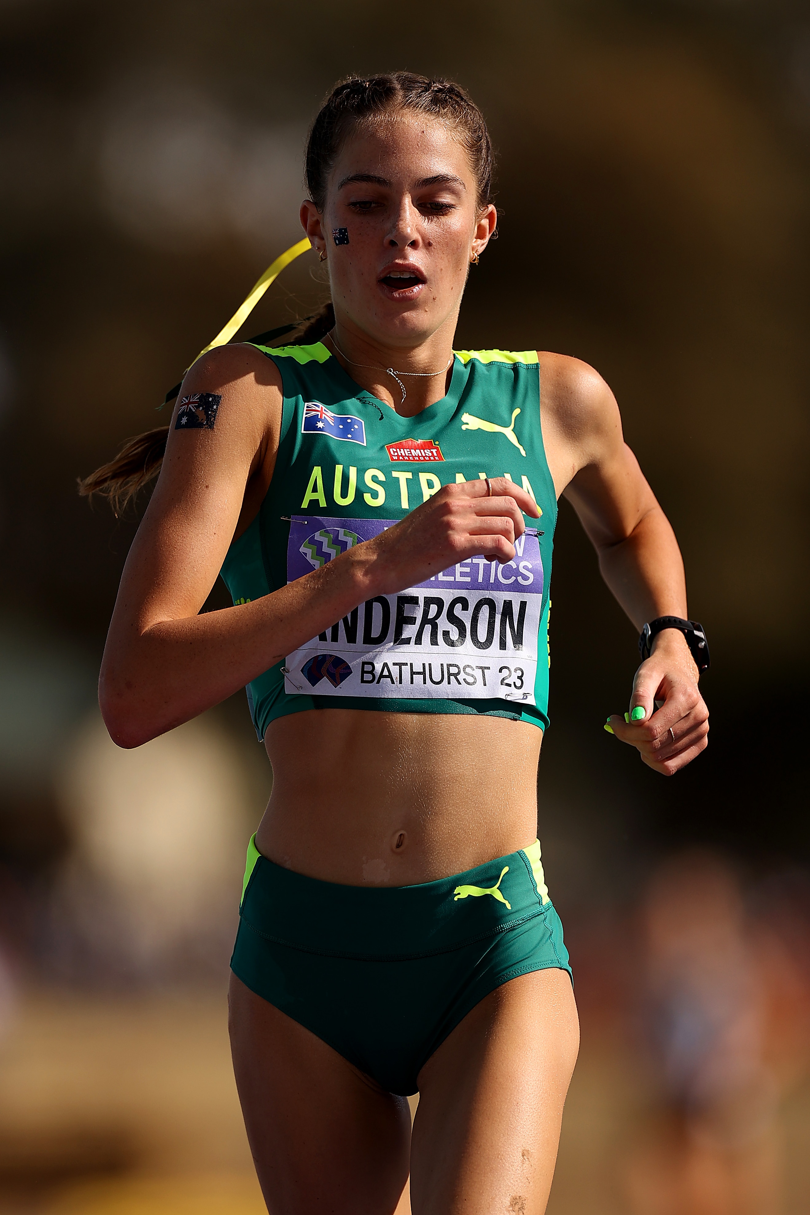 Aspen Anderson runs in Australia kit