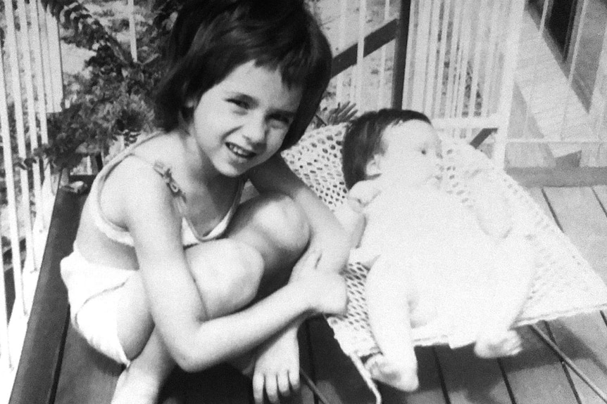 Annastacia Palaszczuk with baby sister Catherine.