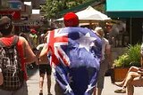 Shoppers in Adelaide's Rundle Mall on Australia Day, 2012. Follows law change to allow shopping in the precinct on January 26.