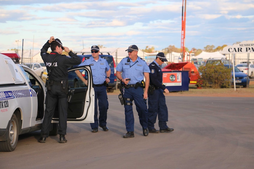 Police officers at the Kalgoorlie Cup