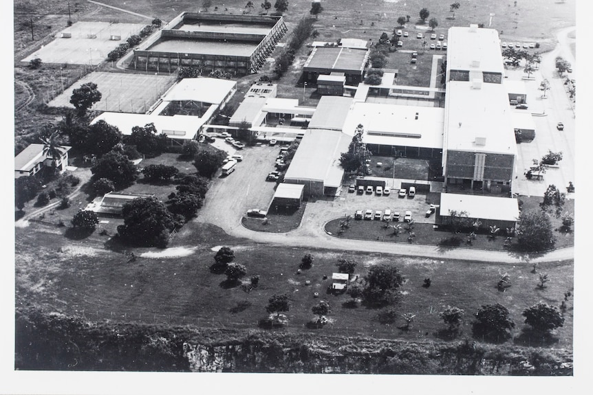 An aerial shot of Darwin High School