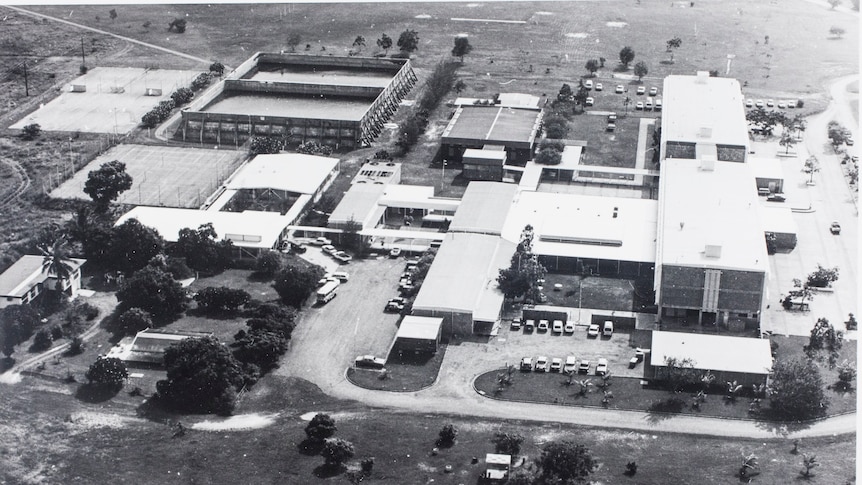 An aerial shot of Darwin High School