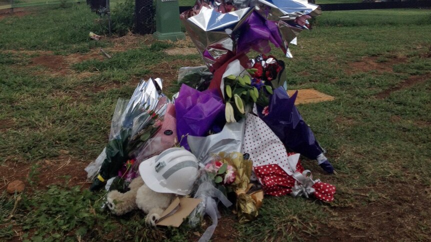 Floral tributes have been left at the crash site where the 16-year-old died on February 18, 2013.