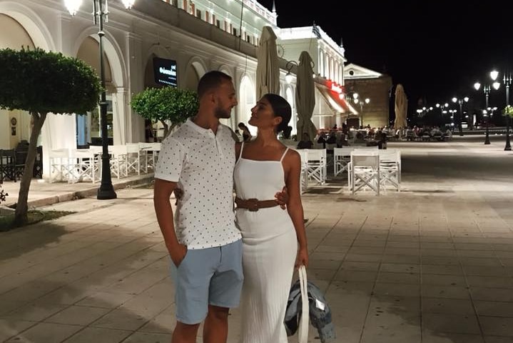 Chloe Dimitriou and her boyfriend in Greece.