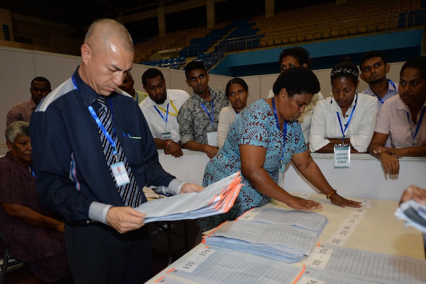 Vote counting gets underway in Suva, Fiji