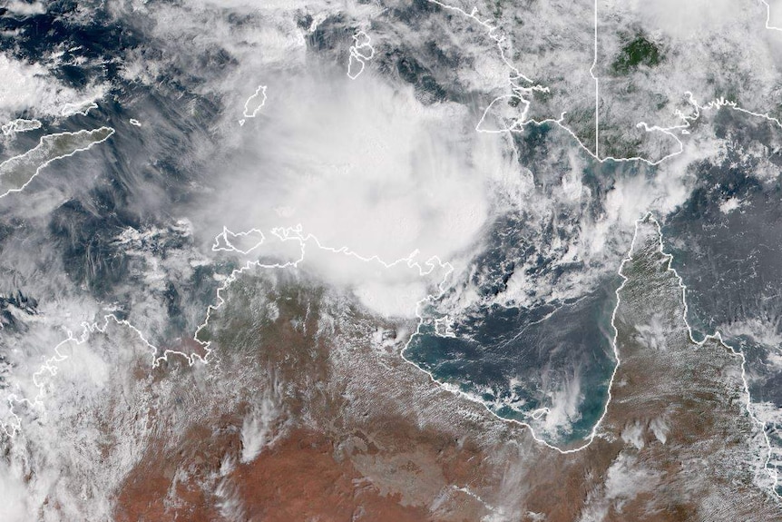 Satellite map of tropical low