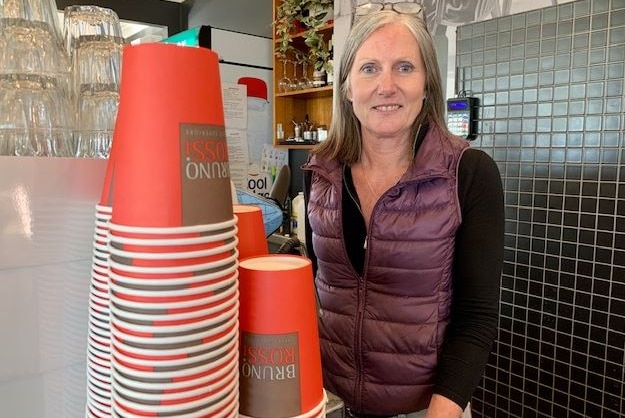 Dominique Ranicar in a coffee shop.