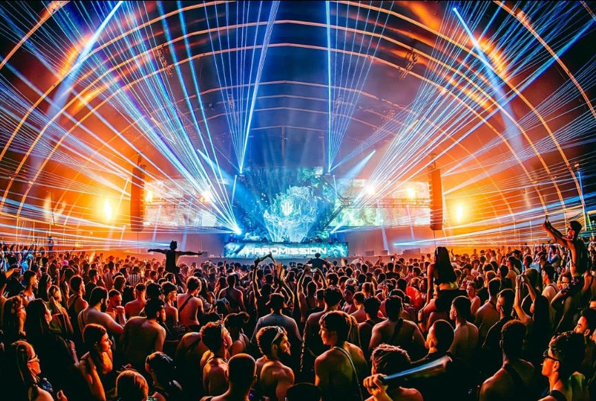 crowd of people at a rave