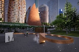 Artist's impression of the sculpture featuring students' signatures at the Elizabeth Quay development in Perth 14 January 2015