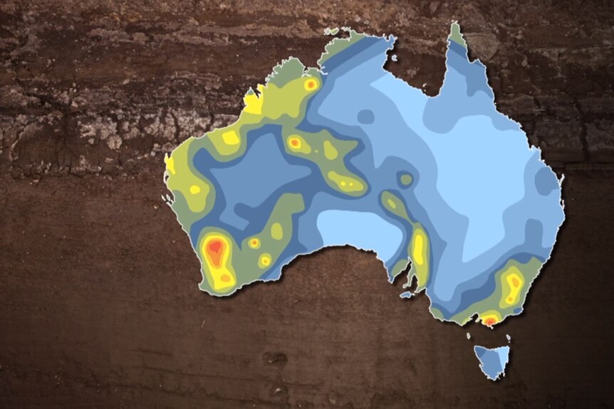 A recreation of GeoScience Australia's National Seismic Hazard Assessment map for Australia