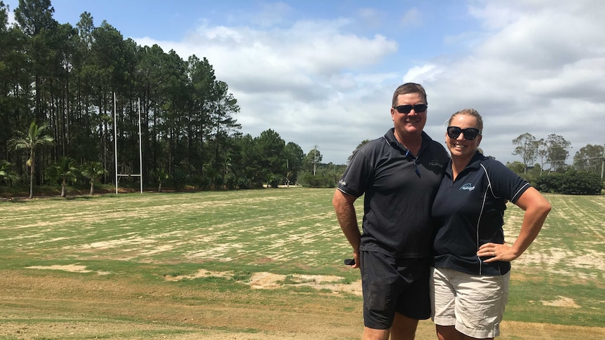 Turf farmers Dean and Amanda Smyth