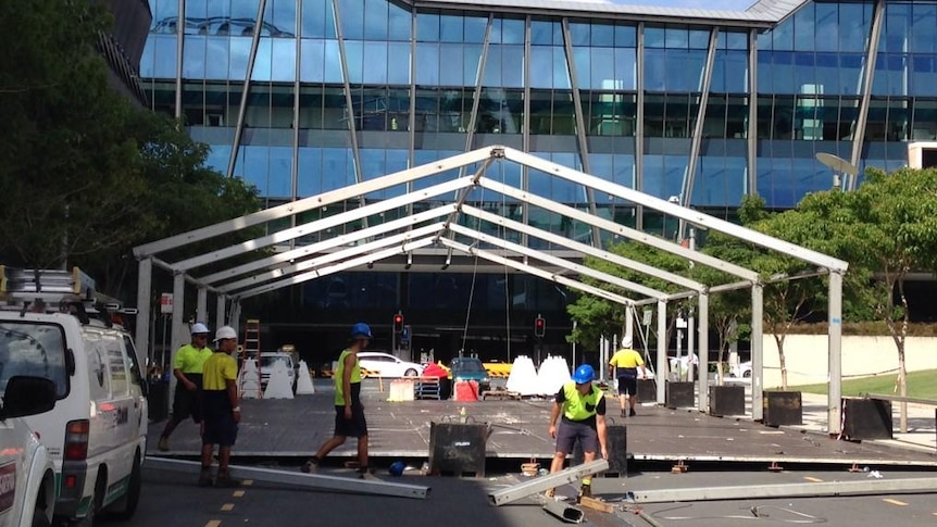 G20 clean up underway in South Brisbane
