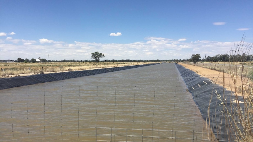Irrigation channel near Cohuna in northern Victoria.