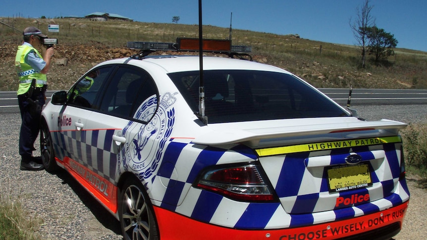 Police highway patrol targeting speeding drivers