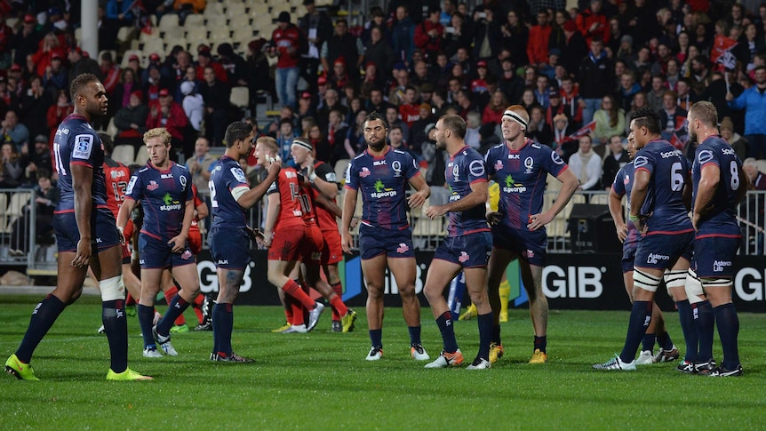 Reds look dejected during loss to Crusaders