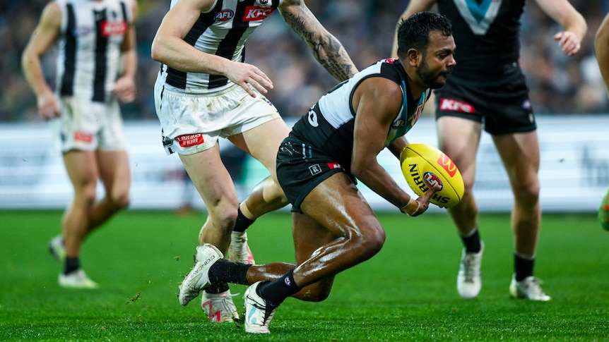 Das Streikverbot für Willie Rioli aus Port Adelaide wurde vor dem AFL-Tribunal von zwei auf eine Woche verkürzt