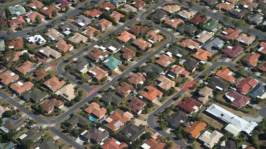 Suburban sprawl is seen to the north of Brisbane in October 2014.