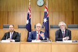 Josh Frydenberg, Malcolm Turnbull and John Pierce answer questions about the new energy policy