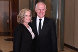 Australian Prime Minister Malcolm Turnbull and his wife Lucy arrive for the annual Mid Winter Ball.