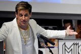 Milo Yiannopoulos speaks at the University of Colorado on January 25, 2017.