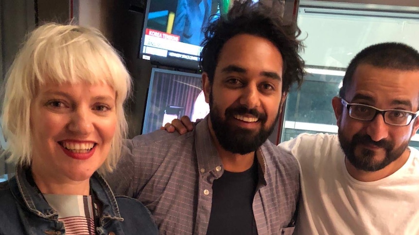 British adventurer and writer, Arjun Bhogal, with Jacinta & Sami.