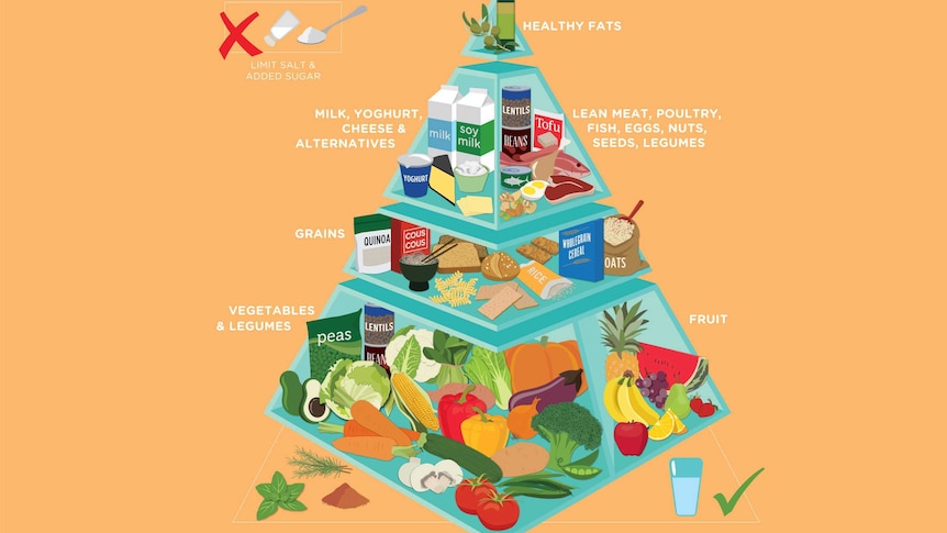 Nutrition Australia's new food pyramid.