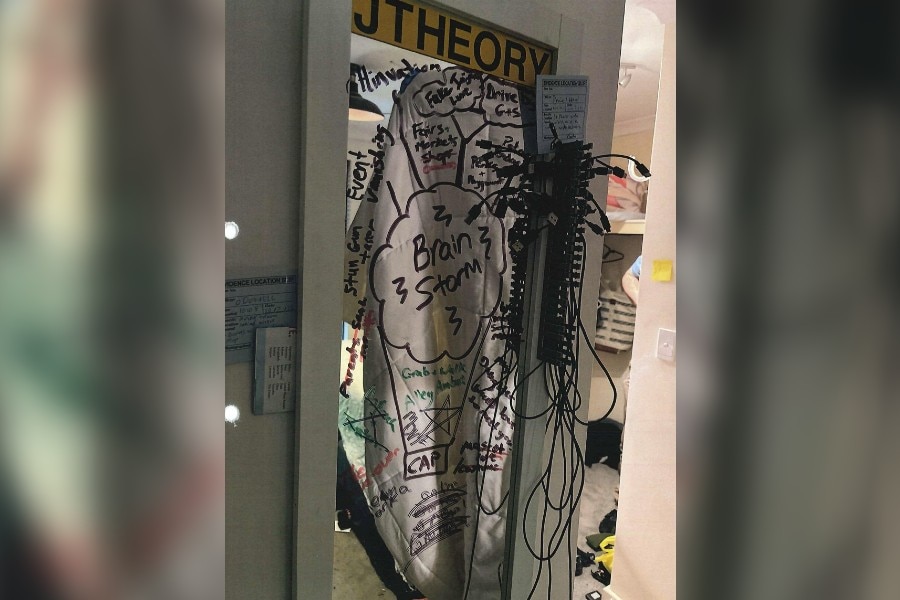 Escribiendo en un espejo. 