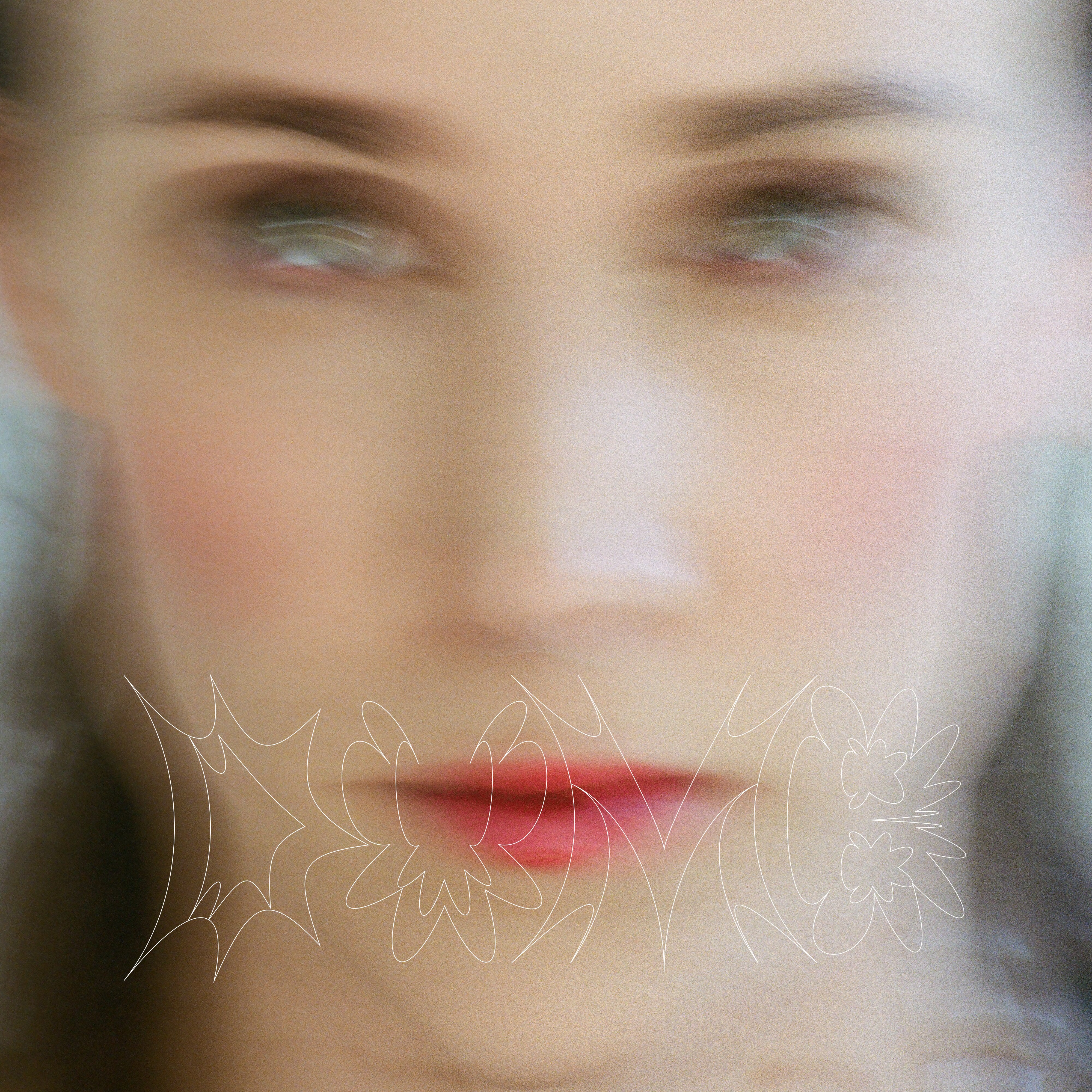 Blurred photo of Emma Louise with album title written in transparent font