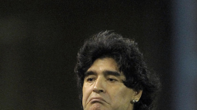Taxing times... Diego Maradona.