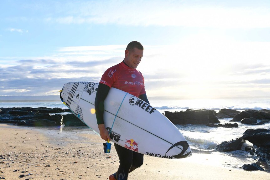 Mick Fanning after his round-one victory at the J-Bay Open
