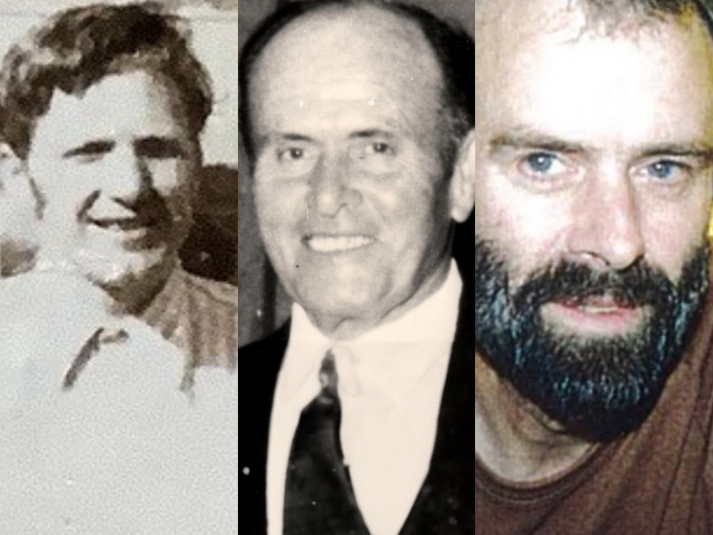 A composite image of Paul Rath, Richard Slater, Carl Stockton men who died in suspected gay hate crimes