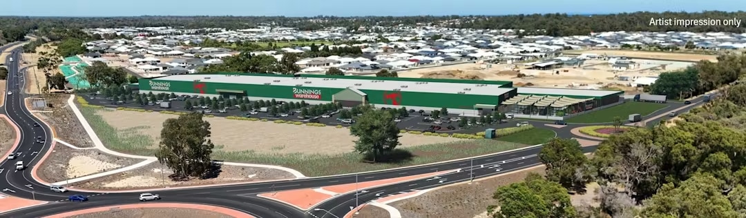 A large warehouse on a bush block