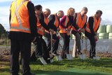 Sod-turning event for new plywood mill in Tasmania