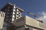 Fiona Stanley Hospital with crane in background