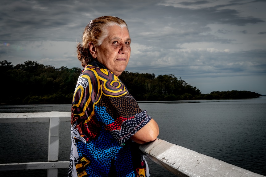 Venessa Saunders on a jetty.