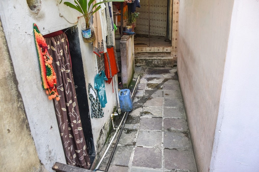 The exterior of a slum house