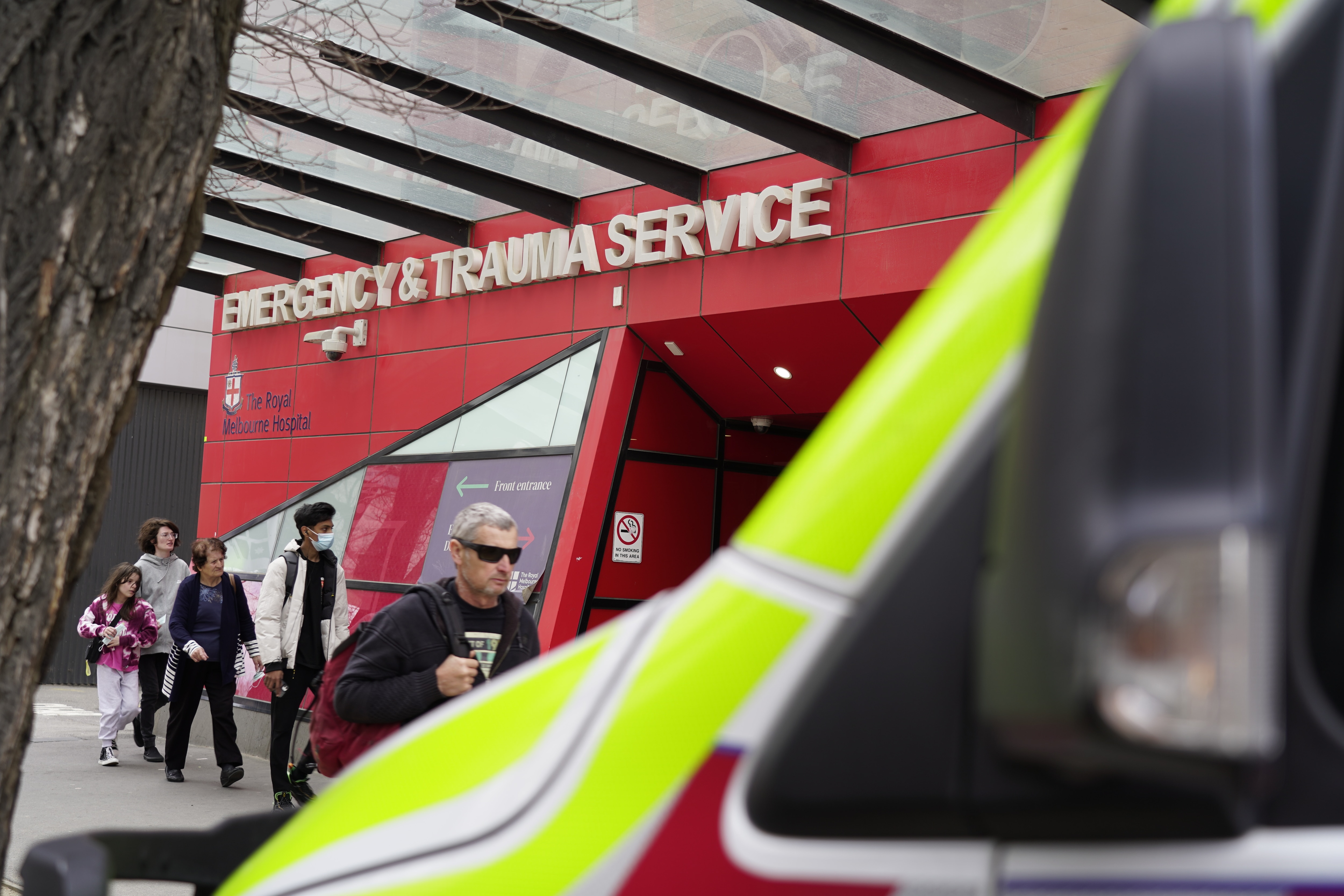 Patients being treated at the Royal Melbourne Hospital road trauma unit.
