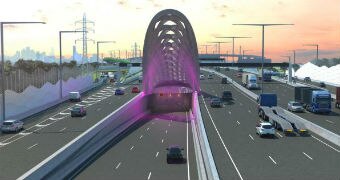 An artist's impression of the entry to the proposed West Gate Tunnel project in Melbourne.